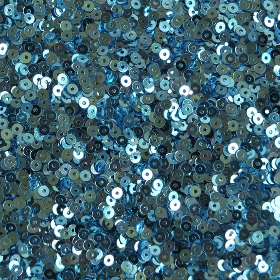 Sky Blue Sequins 3mm Shiny Metallic Made in USA