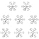 thumbnail image 1 of Decoración de mesa con soporte para servilletas navide?as (plata, copos de nieve) 8 piezas (t-0-g) ZefeiWu 8390612585630, 1 of 1