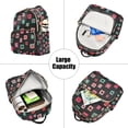 thumbnail image 5 of FORMRS Mini Backpack Purse for Women Travel Daypack Casual Shoulder Bag, Red Block Pattern, 5 of 7