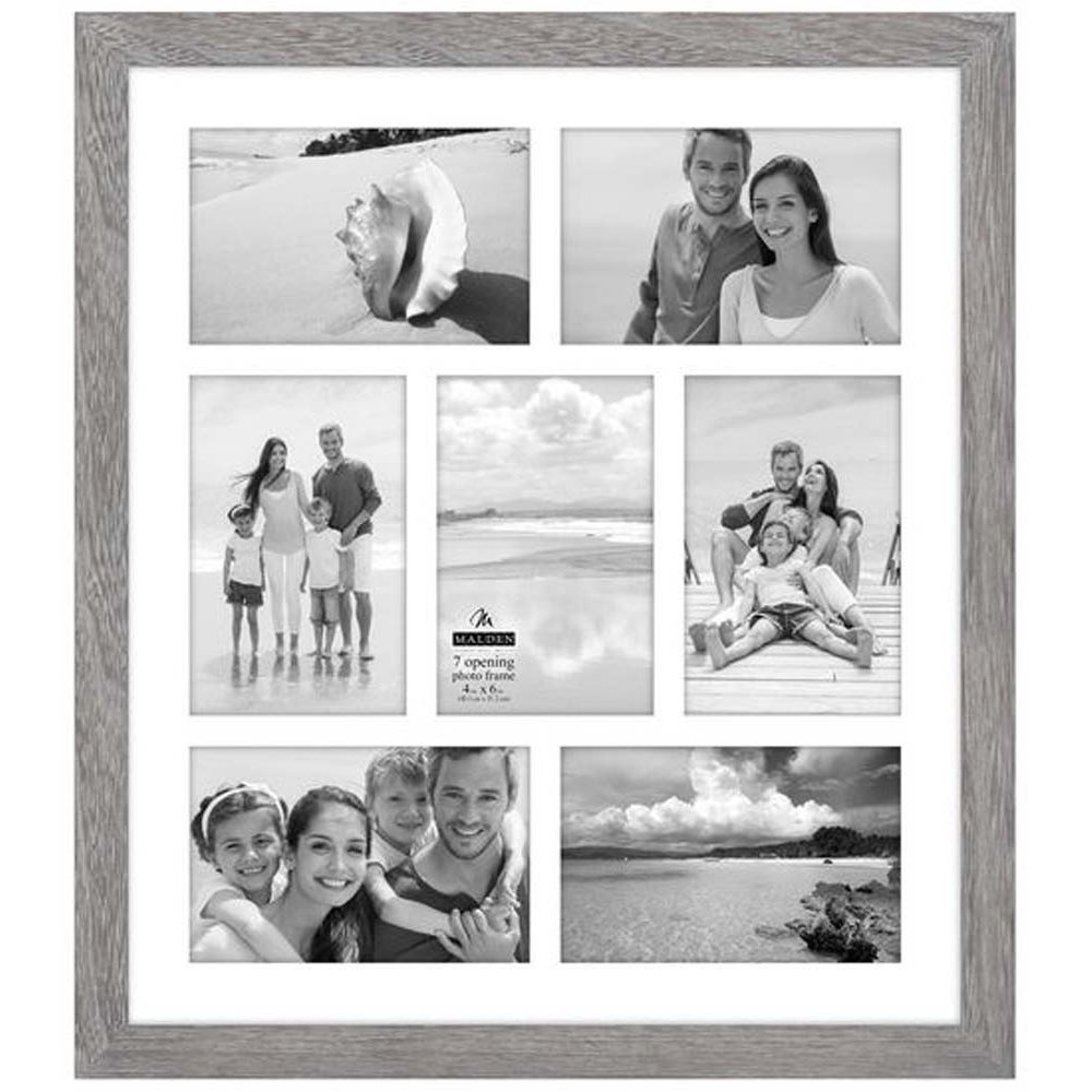 Malden 4x6 7 Opening Gray Distressed Collage Frame