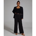 thumbnail image 2 of Pantalones anchos FUNYYZO pantalones de negocios de cintura alta para mujer, 2 of 6