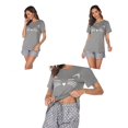 thumbnail image 5 of Women Cotton Pajamas Set Short Sleeve and Shorts Pajama Set for Women Cute Printed Womens Soft Summer Pajamas Sets 2 Piece Womens Loungewear Set, S-XXL, 5 of 15