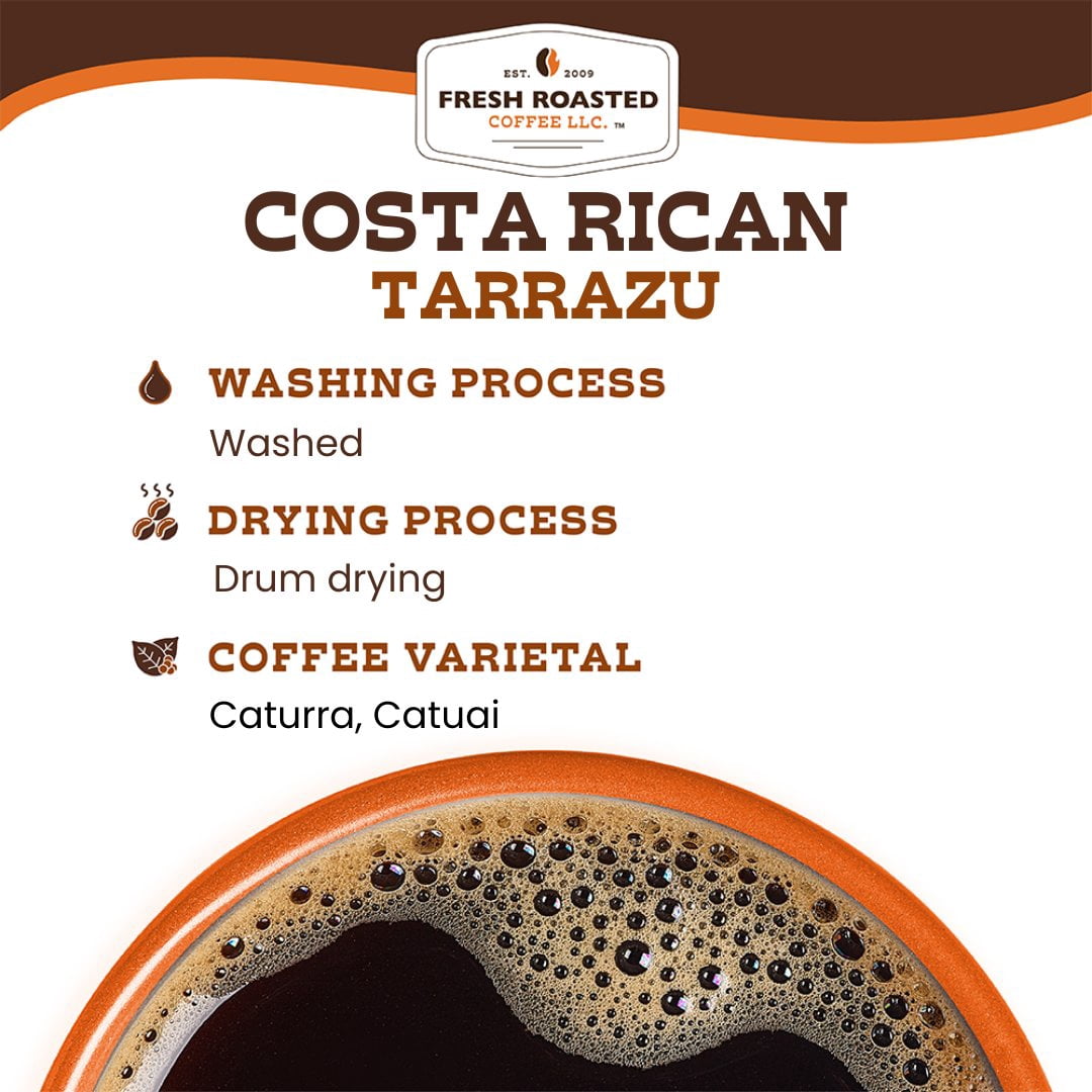 Fresh Roasted Coffee, Costa Rican Tarrazu Coffee, Medium Roast, Drip Ground, 32 oz 2 lbs