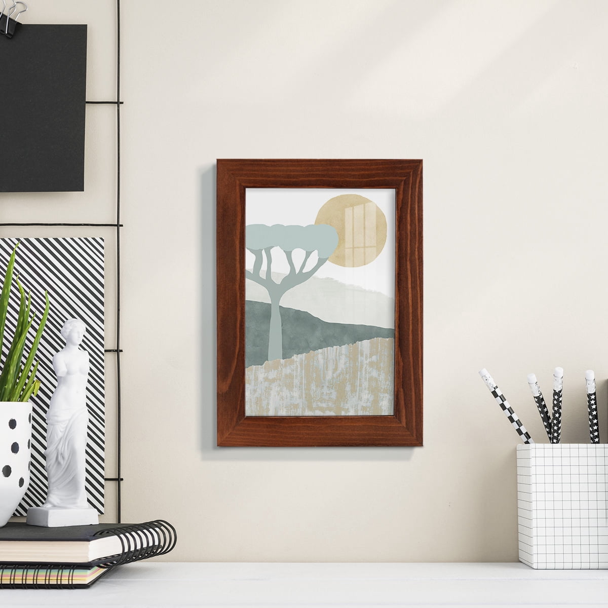 Ennerdale III - Framed Print w/glass - Chestnut