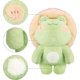 thumbnail image 4 of Cute Frog Plush Doll with Red Mushroom Hat Stuffed Animal Toy Green Crocodile Frog Plush Pillow for Girls(Light Green Body Pink Hat,42 cm/16.5 inch), 4 of 4