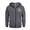 Dark Gray, variant on Men's Letter Print Zip Up Hoodie with Arm Pocket, Casual Cardigan Sweatshirt, Large Size Fleece Jacket with Motivational Quote for Gym, Christmas, Daily Wear,Black,L