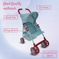 thumbnail image 2 of The New York Doll Collection Light Denim Print Baby Doll Stroller for Kids, Girls, Boys, 2 of 5