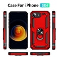 thumbnail image 6 of Decase Compatible with iPhone 16E 2025 Case+1-Pack Tempered Screen Protector, Military Grade Drop Protection Cover with 360° Rotating Kickstand, Heavy Duty Shockproof Rugged Phone Case,Red, 6 of 6