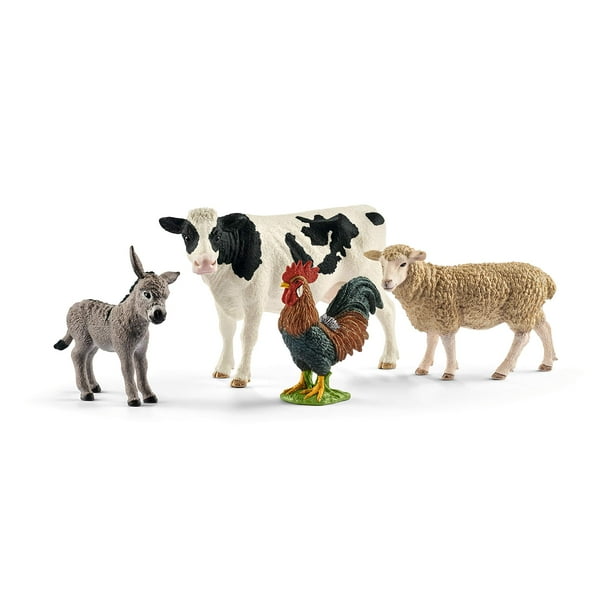 Set de animales de granja Schleich Farm World con vaca, oveja y burro