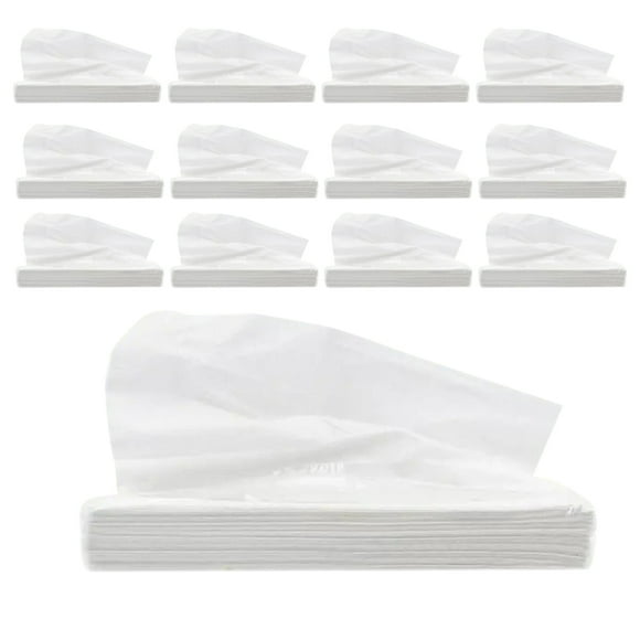 Luxshiny Ensemble de 15 Serviettes en Papier Blanc pour Salle à Manger Pratique