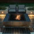 thumbnail image 4 of 36 Inch Square Bonfire Fire Pit for Outside, Steel Wood Burning Fireplace for Camping, Backyard, Patio Black, 4 of 11