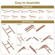 Extra Large Chicken Roosting Bars, DOMIPET 69 Wooden Chicken Roosting Ladder with Swing, Chicken Perches Activity Play Set for Coop Accessories, Fun Roost Toys for Hens, Easy to Assemble & Clean