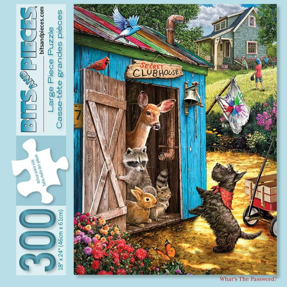 Bits and Pieces Set of 3 300 Piece Jigsaw Puzzles for Adults Jigsaws by Larry Jones - 18” x 24”