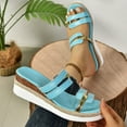 thumbnail image 5 of Mostsola Womens Sandals Espadrilles Fashion Heels Soft Open Toe Slip on Beach Shoes Casual Slippers, 5 of 5