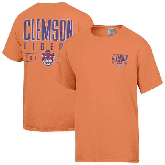 Men's ComfortWash  Orange Clemson Tigers Big Name T-Shirt