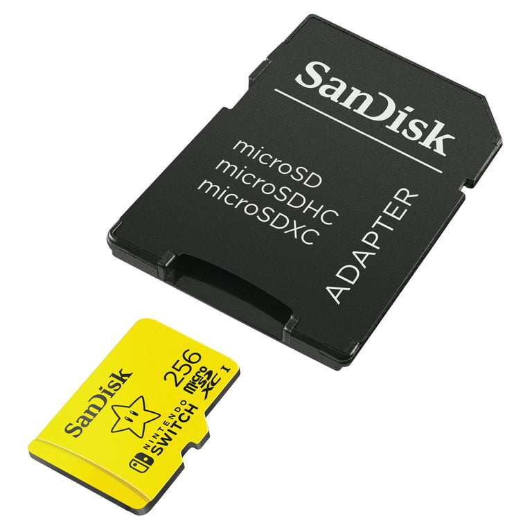 falme maskine Åre SanDisk 256GB microSDXC UHS-I Memory Card Licensed for Nintendo Switch  Super Mario Super Star- 100MB/s Read, 90MB/s Write, Class 10, U3 -  SDSQXAO-256G-AWCZN - Walmart.com