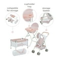 thumbnail image 4 of Olivia's Little World Polka Dot Princess Baby Doll 3pc Nursery Set - Crib, Highchair & Stroller, Pink & Gray, 4 of 11