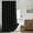 Black, variant on Beige Scalloped Linen Textured Shower Curtain with 12 Metal Hooks, Heavy Duty Washable Waterproof Fabric, Neutral Thick Cloth Shower Curtains with Black Border for Bathroom Bathtub, 72x72 Inch Cream