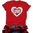 thumbnail image 1 of RKSTN Women's Valentine's Day Cotton T Shirts Oversized Crewneck Valentine Graphic Print Short Sleeve Shirt Pullover Tops Womens Casual Round Neck Plus Size Loose Fits Comfy Summer Baisc Tee Shirts, 1 of 8