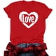 thumbnail image 1 of RKSTN Women's Valentine's Day Cotton T Shirts Oversized Crewneck Valentine Graphic Print Short Sleeve Shirt Pullover Tops Womens Casual Round Neck Plus Size Loose Fits Comfy Summer Baisc Tee Shirts, 1 of 8