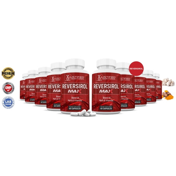 (10 Pack) Reversirol Max Advanced Formula 1295MG 600 Capsules