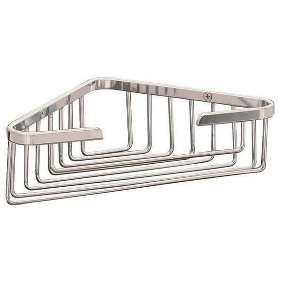 Taymor Corner Shower Basket,Brass,9 in W 05-1086M