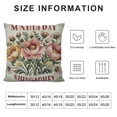 thumbnail image 6 of Awypu  Happy Mother's Day Floral Wreath Throw Pillow Case, Mothers Gift Cushion Cover Decoration for Home 2pcs 20x20in, 6 of 6