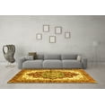 thumbnail image 3 of Ahgly Company Machine Washable Indoor Rectangle Persian Yellow Traditional Area Rugs, 7' x 10', 3 of 4