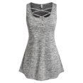 thumbnail image 1 of Top Sin Mangas de Espacio Teñido Rosegal Camisetas sin mangas de talla grande, 1 of 5