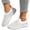 White, variant on YOUYEDIAN Womens Flat Shoes Dress Non Slip Slip on Loafers Spring Summer Work Walking Shoes Trendy Closed Toe Orthopedic Shoes (White)