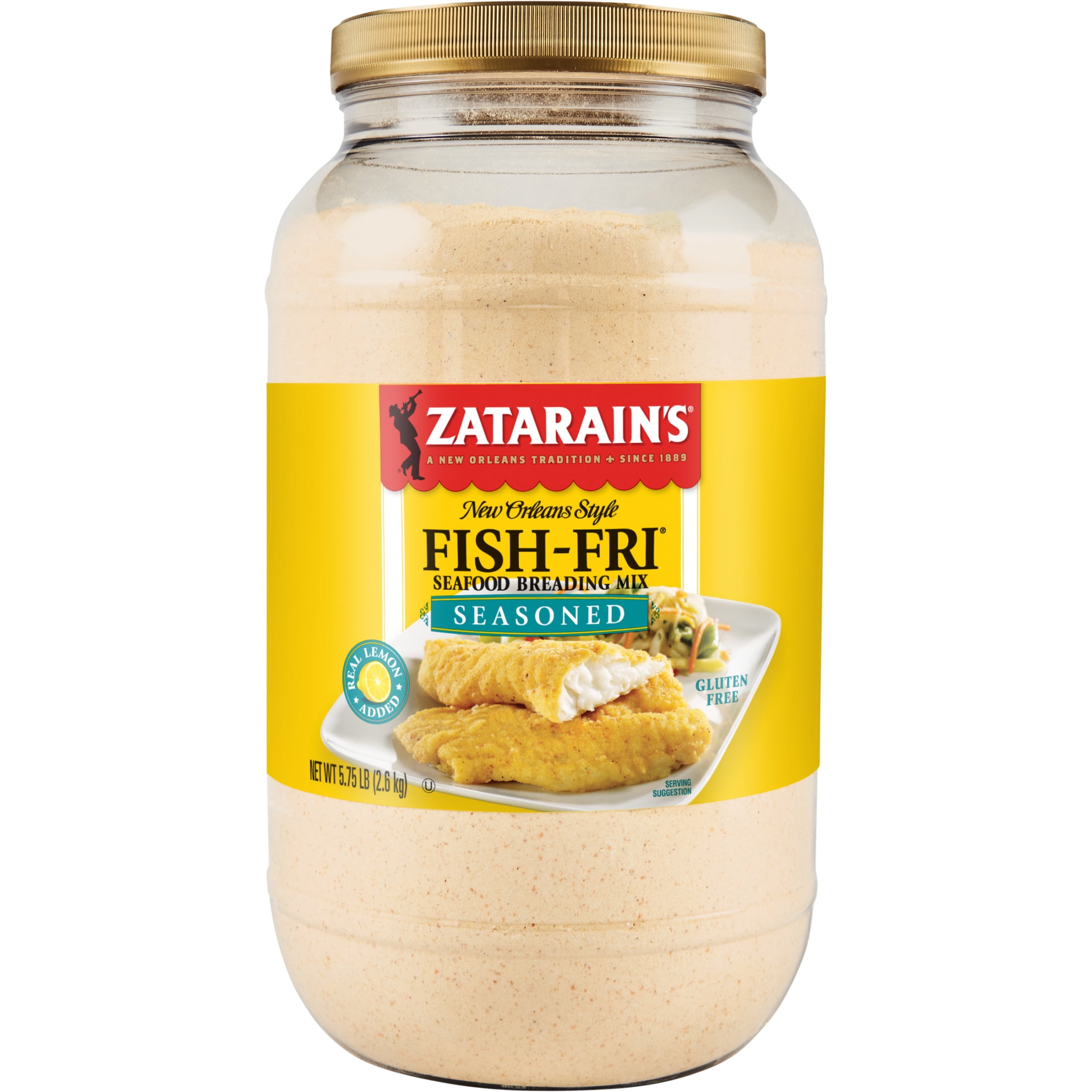 (4 pack) Zatarain's Gluten Free Seasoned Fish Fri, 5.75 lb Jar