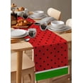 thumbnail image 2 of Table Runner Watermelon Fruit Table Decoration for Kitchen Dinning Red Green Table Decoration for Indoor Outdoor Party Wedding Decor 13x72inch, 2 of 7