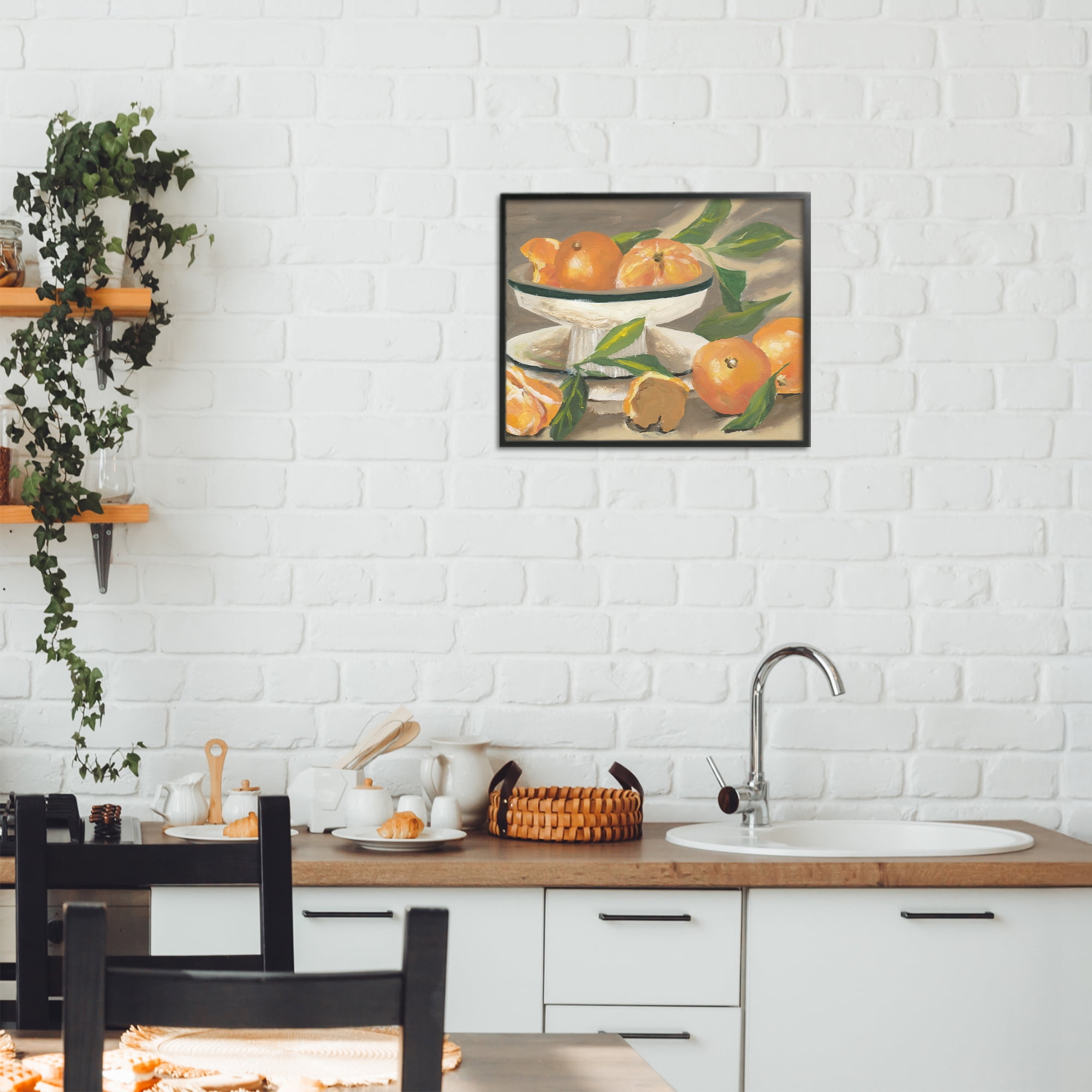 Stupell Industries Oranges in Stillness Black Framed Giclee Art, design by Melissa Wang
