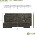 thumbnail image 2 of Ekena Millwork 49"W x 24 1/2"H x 1 1/4"D Castle Rock Stacked Stone, StoneWall Faux Stone Siding Panel, River Moss, 2 of 11