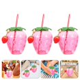 thumbnail image 3 of 3Pcs Strawberry Shaped Drinking Cups Party Beverage Cups Adorable Juice Cups, 3 of 6
