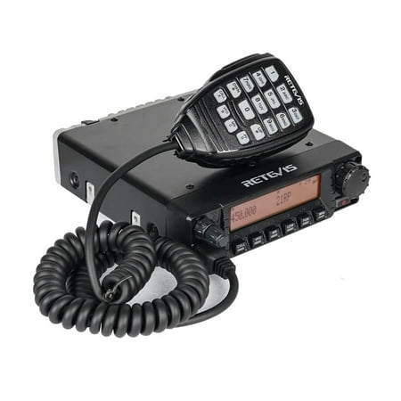 Retevis RA87 GMRS Mobile Radio, 40W Mobile Transceiver Base Station with Cable, 8 Repeater Channels, Chirp, Dual Watch, Long Range Two Way Radio for Off-Road(Black 1Pack)