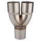 thumbnail image 1 of Universal Stainless Exhaust Y Pipe Adapter 2.5in OD inlet to 2.5in ID Dual, 1 of 5