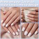 thumbnail image 5 of Bellelfin Uñas postizas adhesivas cortas cuadradas mate blancas, 120 piezas, 5 of 7
