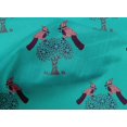 thumbnail image 4 of oneOone Organic Cotton Voile Fabric Bird & Tree Block Decor Fabric Printed BTY 42 Inch Wide, 4 of 4
