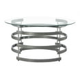 thumbnail image 4 of Steve Silver Tayside Table de Cocktail avec Dessus en Verre Trempé et Base Plaquée Chrome, Argent, 4 of 8