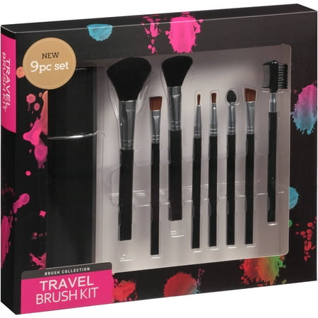 Brush Collection Travel Brush Kit Gift Set, 9 pc