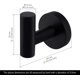 thumbnail image 5 of Perchero CHAO Negro Gancho de Pared Toallero de Baño Acero Inoxidable, 5 of 5