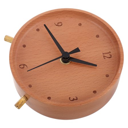 HEATSHAKING Wood Clock for Bedside Tables Silent Operation Adults 1Pack