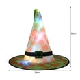 thumbnail image 3 of Wangsaura Halloween Lighting Witch Hat, LED Light Holiday Party Glowing Cap, 3 of 8