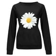 thumbnail image 2 of Tnhcen Long Sleeved Womens Sweatshirt Daisy Print Womens Tops Blouse Womens Sweater, 2 of 3