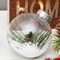 thumbnail image 4 of 16 bolas transparentes de Navidad para decoración de fiestas, bodas, fiestas, bailes, decoración navideña, bolas navideñas con purpurina, adornos navideños transparentes para fiestas, 8 cm, 16 bolas, 4 of 6