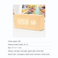thumbnail image 6 of LED Wooden Digital Alarm Clock Snooze Voice Control Timer Thermometer Bamboo, 6 of 6