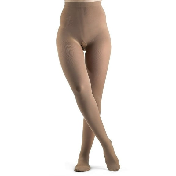 Sigvaris Style 841 Soft Opaque 15-20 Closed Toe Compression Pantyhose Nude MS Short