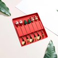 thumbnail image 4 of Set of 6 Christmas Fork and Spoon Utensils in a Gift Box – Food-Grade Stainless Steel with Festive Xmas Charm Toppers and Long Handles – Perfect Festival Gift, 4 of 7