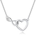 thumbnail image 2 of Collar con símbolo de amor ilimitado de plata 925 para mujer, diseño simple, cadena de clavícula con sentido, cadena de collar con sentido de lujo ligero de alta gama, 2 of 6